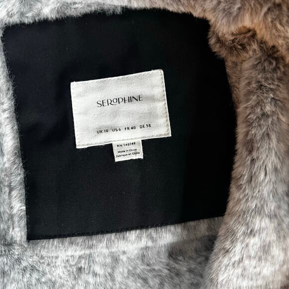 Seraphine 3 in 1 Black Lined Maternity & Baby wearing Parka Coat | S - Picture 8 of 9